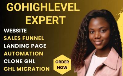 Build High Level Sales Funnels, Landing Pages, and Websites with GoHighLevel