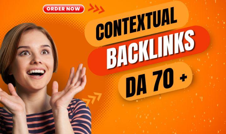 I will provide high quality contextual SEO dofollow backlinks