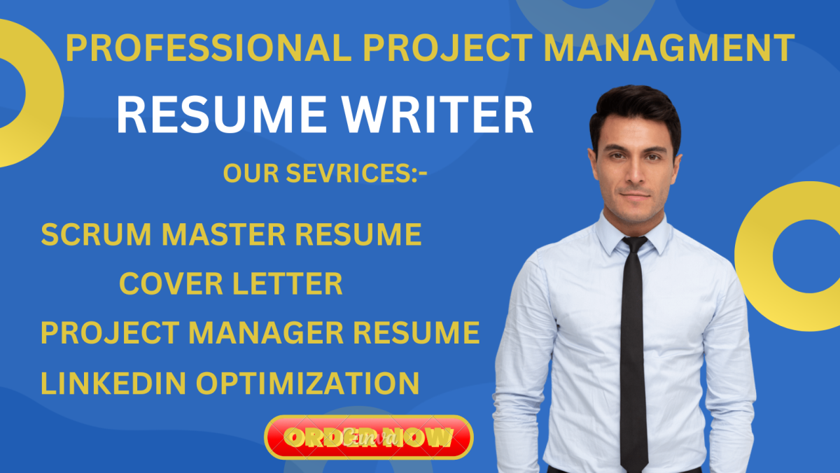 I will write a professional project management, scrum master resume and cover letter