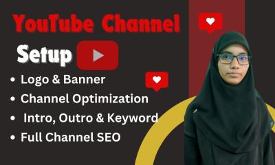 I will do youtube channel create and setup with full SEO