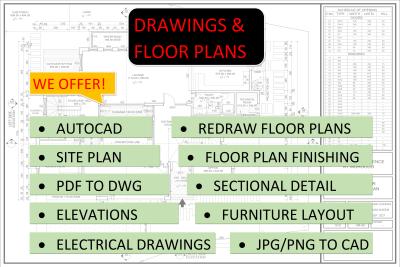 I will make architectural, construction drawings in Autocad