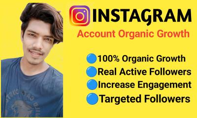 I will organic increase your Instagram account for organic growth