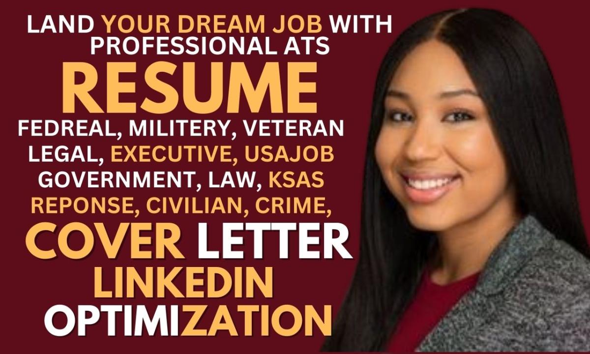 I will write a perfect federal military USA jobs government veteran civilian resume