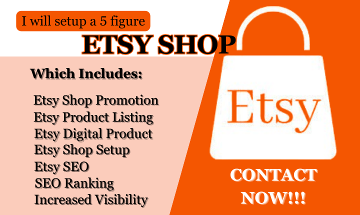 I will do Etsy shop setup, Etsy product listing, Etsy digital planner for Etsy sales