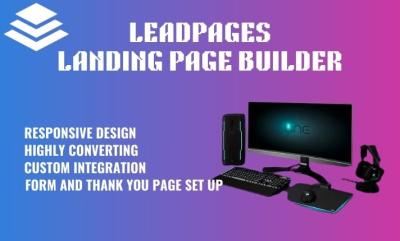 I will design landing page using leadpages, unbounce or oxygen