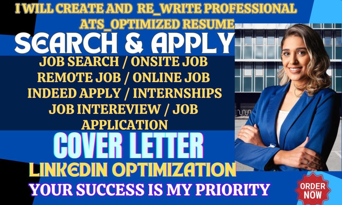 I will search and apply for remote jobs and onsite jobs or any job application