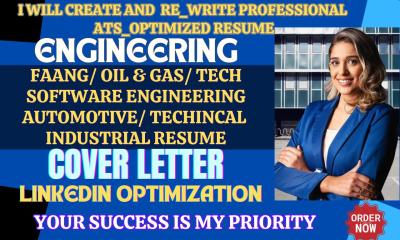 I will write mechatronics, engineering, IT, automotive, technical and industrial resume