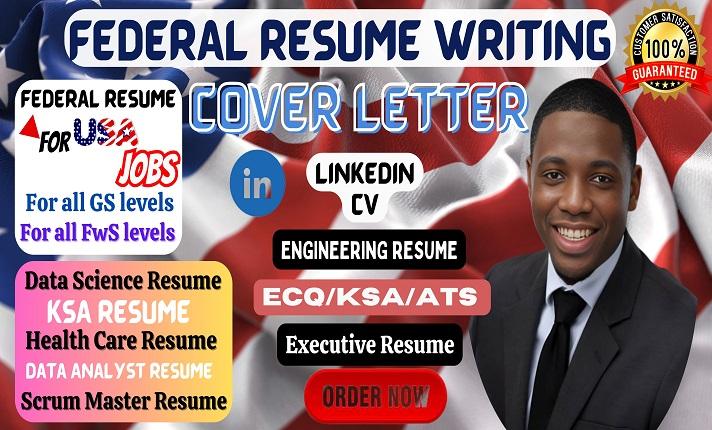 I will write best federal resume ats resume for usajobs engineering resume in 24hrs