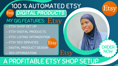 Setup Etsy Digital Product Shop, Etsy Listing, Etsy SEO, Etsy Digital Product