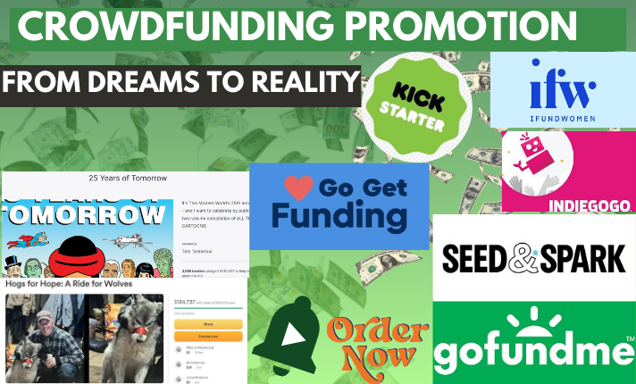 I will do massive crowdfunding campaign promotion for gofundme, indegogo, kickstarter