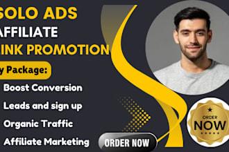 I will blast USA solo ads promotion, MLM affiliate link promotion