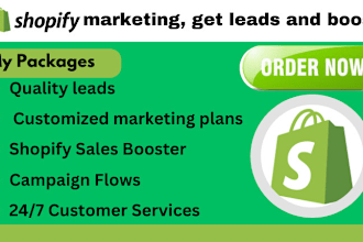 I will do shopify marketing, get leads and boost your shopify sales