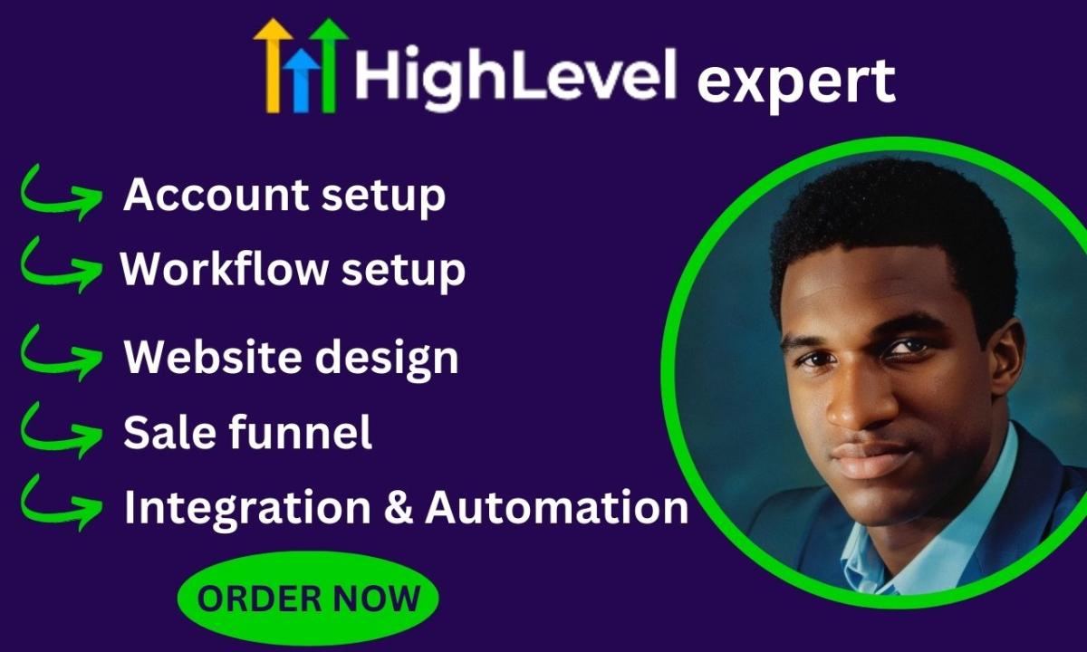 I will gohighlevel funnel gohighlevel expert gohighlevel saas gohighlevel sales funnel