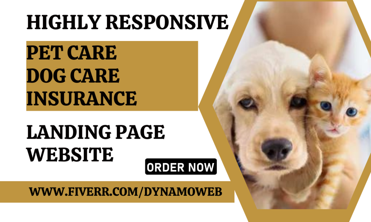 I Will Design Pet Care Landing Page Pet Grooming Dog Training Animal Care Website