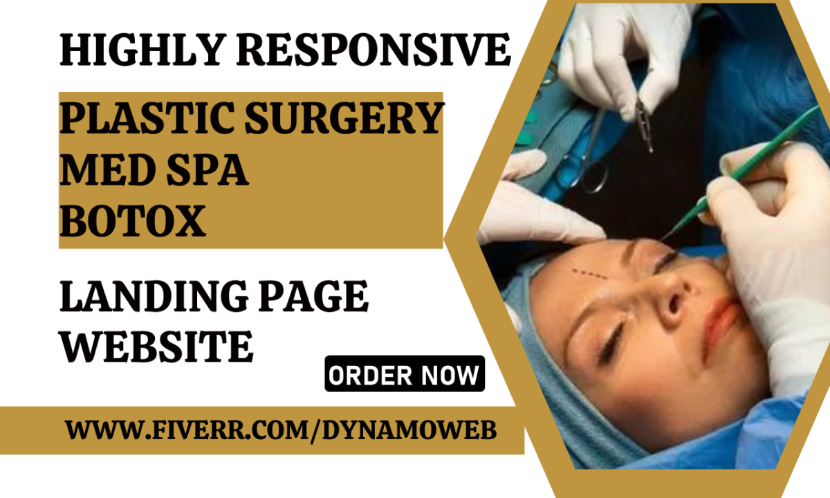 Design Plastic Surgery Botox Landing Page Med Spa Semaglutide Healthcare Website