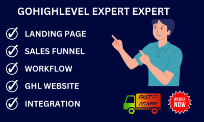 I will be your gohighlevel, clickfunnels, kajabi, leadpages, sales funnel expert