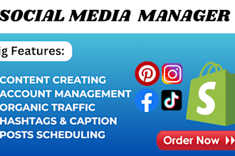 I will be your social media marketing manager via Facebook and Instagram