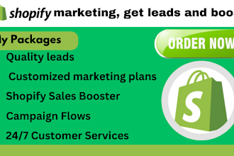 I will do shopify marketing, get leads and boost your Shopify sales