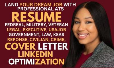 I will write a perfect federal military USAJobs government veteran civilian resume