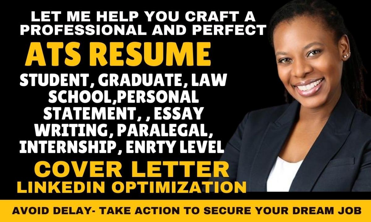 I will create student resume, internship, college graduate CV for entry level jobseeker