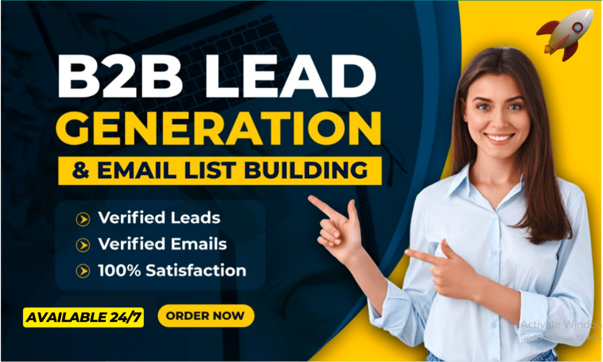 I will do b2b lead generation, prospect lists, b2b leads, email list building