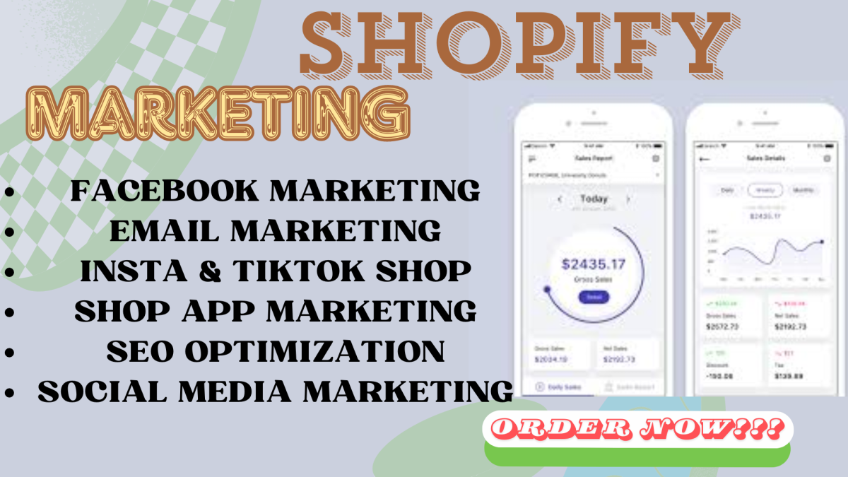 I will do ecommerce marketing, shopify promotion, etsy shop promotion for shopify sales