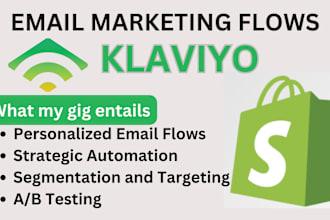 I will set up email klaviyo flows for your shopify store to boost shopify store sales