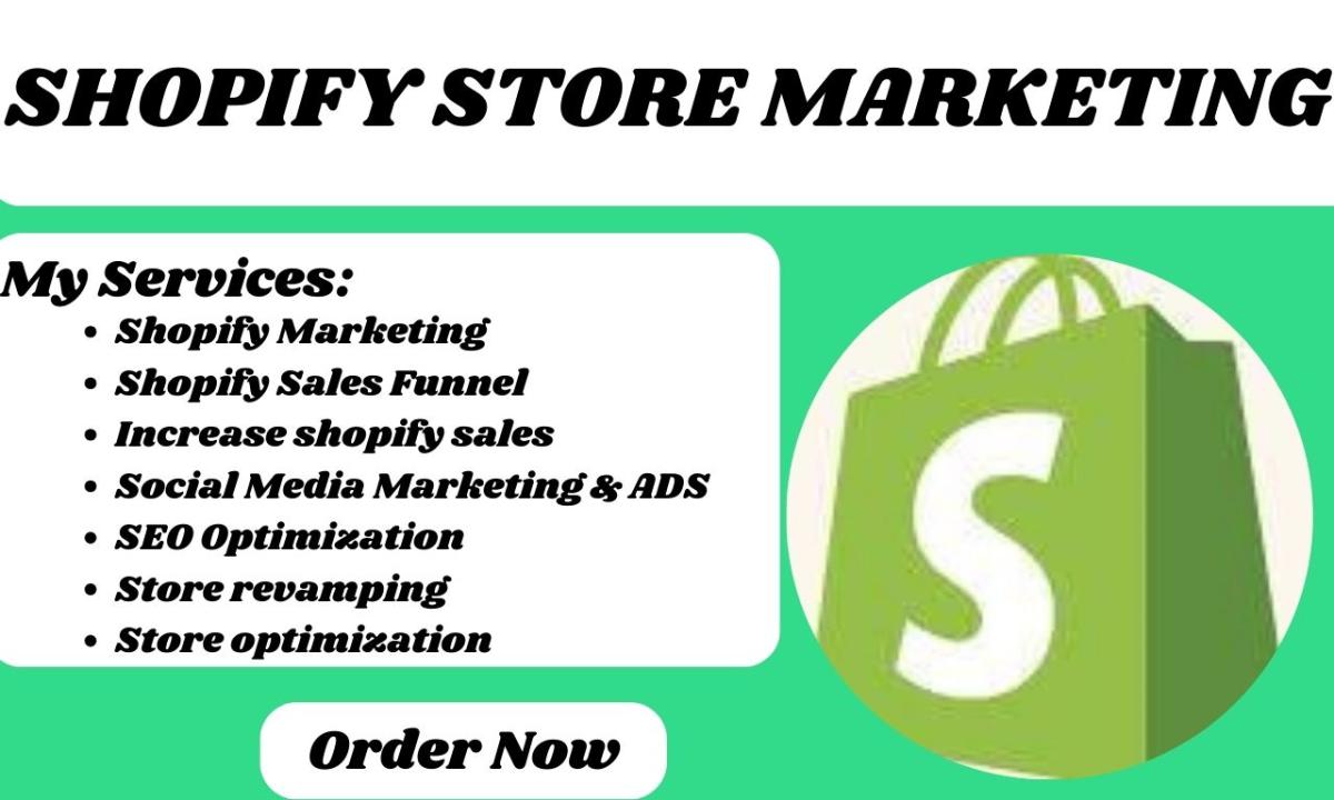 I will offer shopify dropshipping, shopify store marketing, shopify promotion services