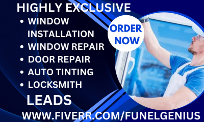 Generate Window Installation, Window Door Repair, Auto Tinting, Locksmith Leads