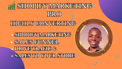 I will do shopify marketing sales funnel, run traffic shopify promotion to boost sales