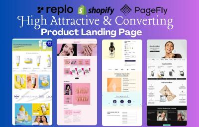 I will design redesign landing page with replo or pagefly