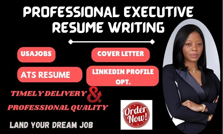 I will write winning executive resume cover letter and linkedin opt for senior roles