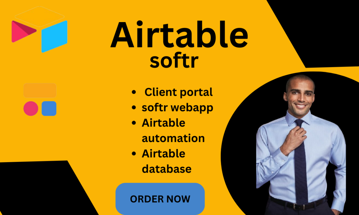 I will do softr website client portal and airtable database wrike kintone