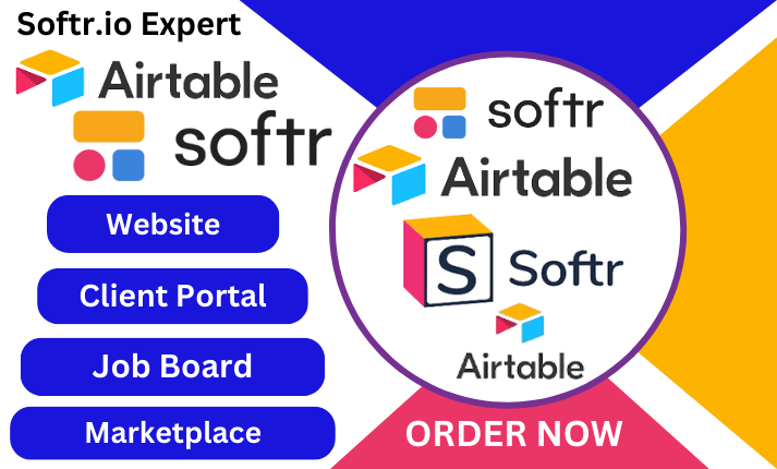 I will do softr webapp, softr website airtable automation setup client portal softr