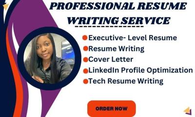 I will write winning executive resume technical resume cover letter and LinkedIn