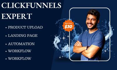 I will create a high-converting ClickFunnels landing page and sales funnel as a ClickFunnels expert