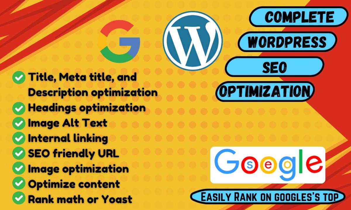 I will do wordpress on page SEO for google top ranking