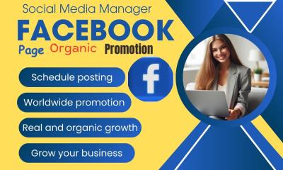 I Will do Facebook Page Promotion Organically Worldwide