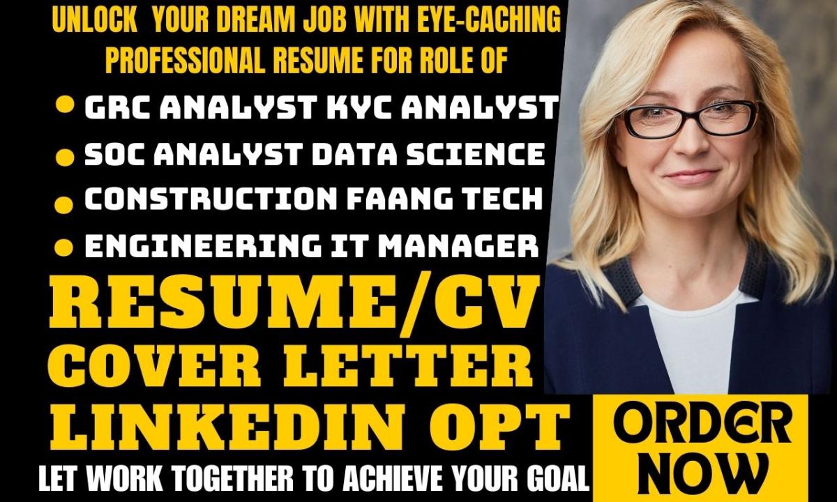 I will deliver perfect resume for IT auditor, IT analyst, IT manager, IT consultant, IT