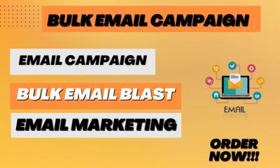 I will send bulk email marketing, email campaign, send mass email