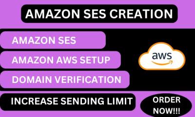 I will set up Amazon SES, Amazon limit and domain verification