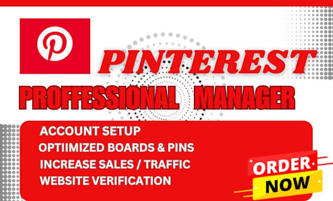 I will be your professional Pinterest marketing manager