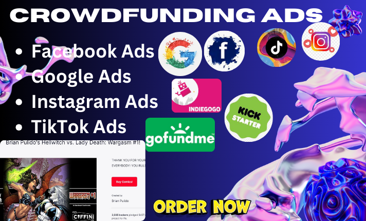 I Will Run Facebook Ads for Your Kickstarter, Indiegogo, GoFundMe Crowdfunding Campaign