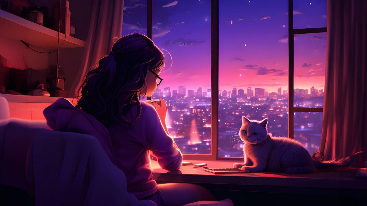 I will create lo-fi loop animation illustration and gif animation