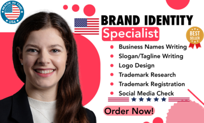 I will do business name, logo design, slogan, trademark, website