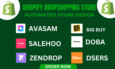 I will upload products to shopify store via temu bigbuy zendrop dsers shein