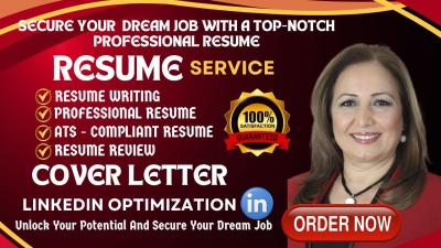 I will write professional resume, cover letter, optimize linkedin