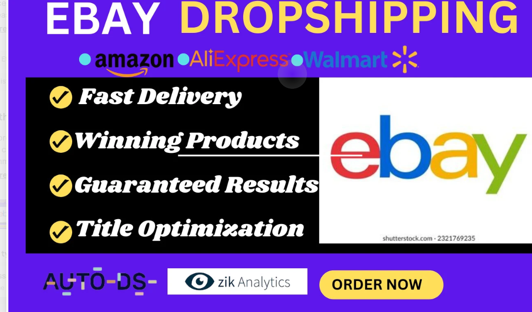 I will do eBay dropshipping to Shopify eBay listing eBay SEO Shopify dropshipping sales