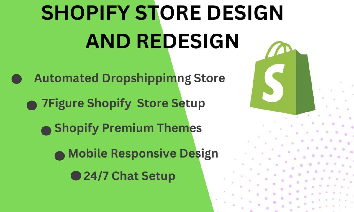 I will build a high converting shopify website design or redesign shopify store