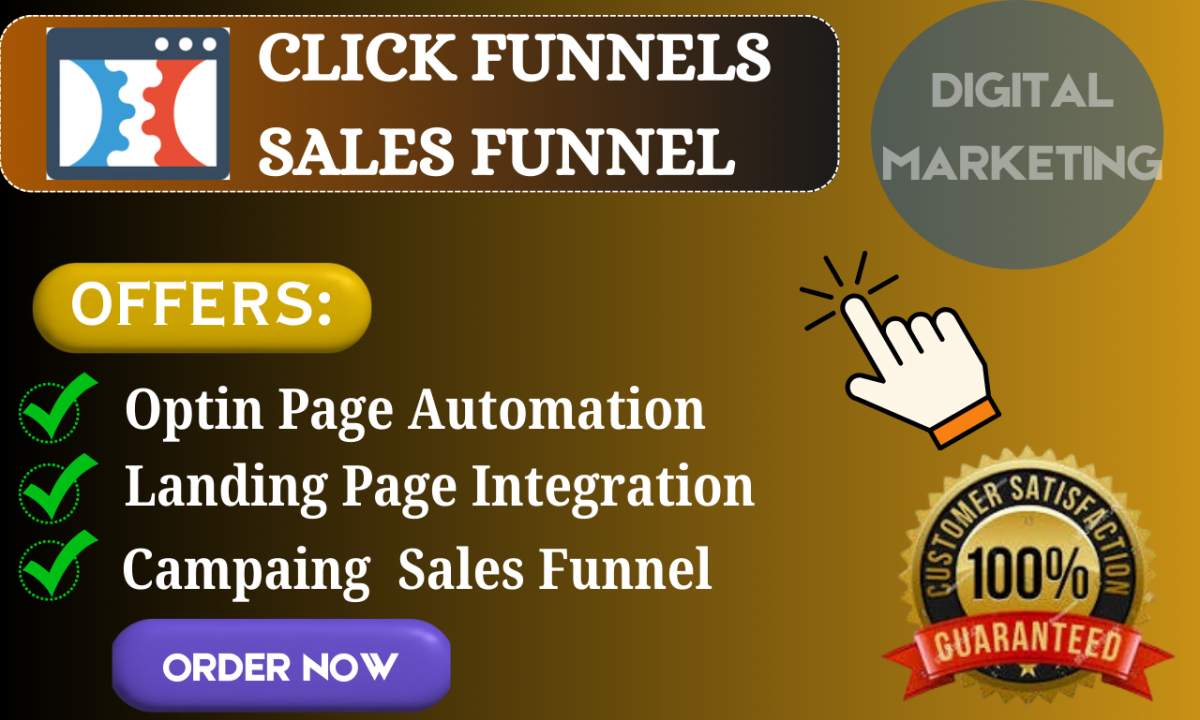 I will create sales funnel website and landing page in ClickFunnels